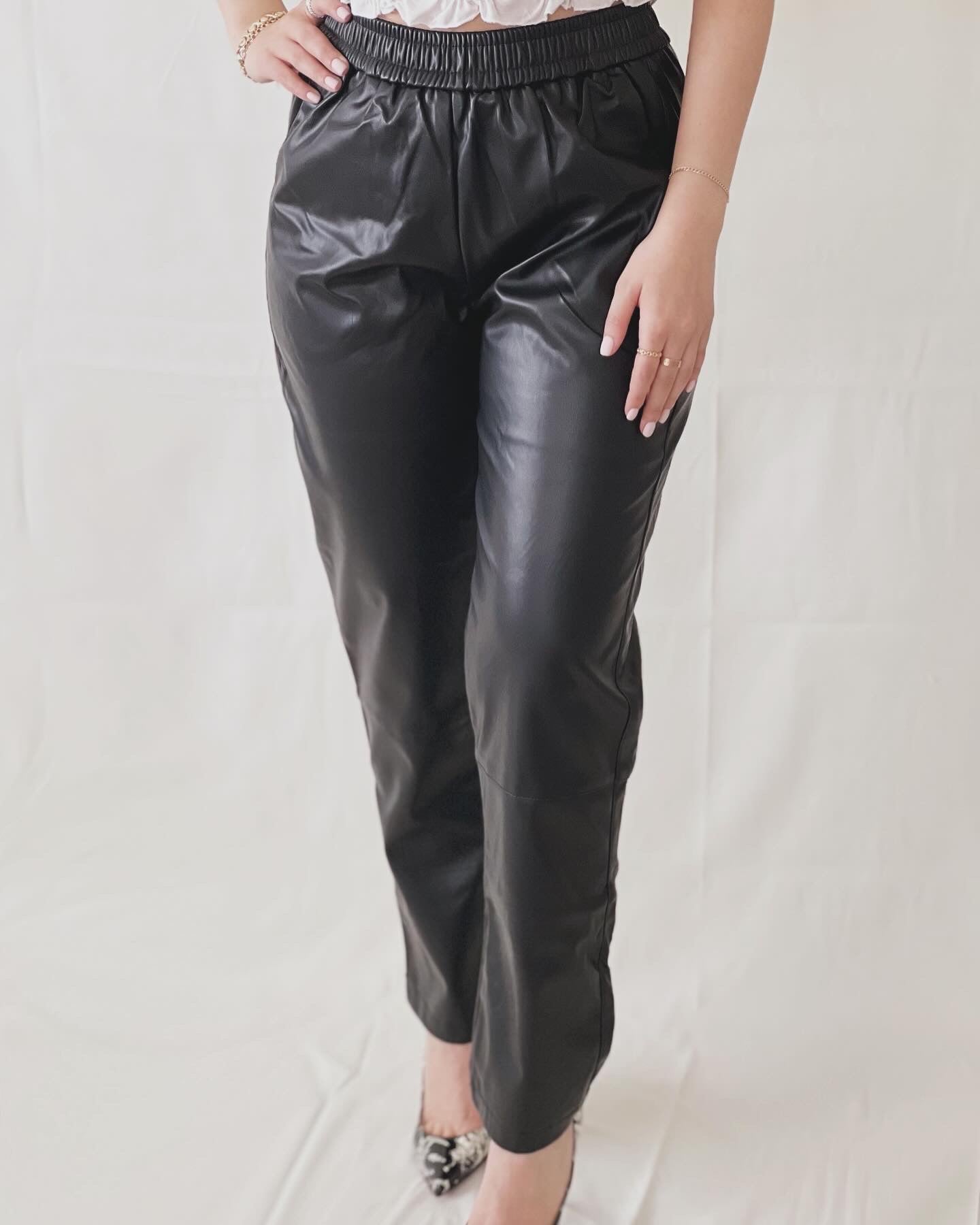 Vegan leather pants