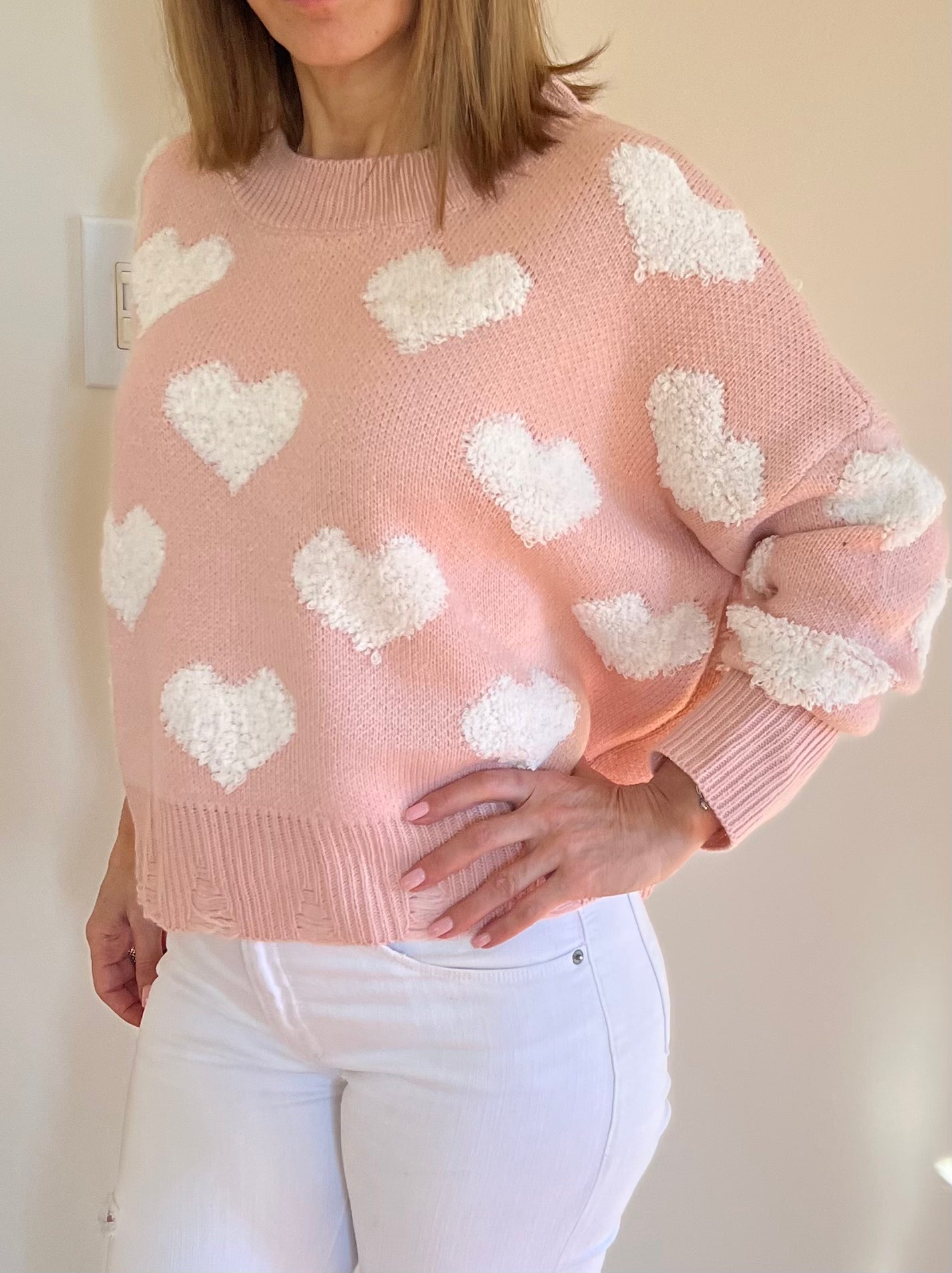 Sweater with hearts